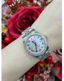 ROLEX DATEJUST REF 178384 31MM MOTHER OF PEARL DIAL DIAMOND AUTOMATIC LADIES WATCH  -FULL SET-