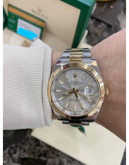(FOR BOOKING) ROLEX DATEJUST REF 126303 OYSTERSTEEL AND 18K YELLOW GOLD 41MM AUTOMATIC YEAR 2019 WATCH -FULL SET-