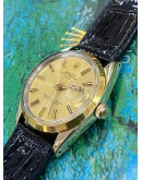 (RAYA SALE) ROLEX OYSTER PERPETUAL DATE REF 1550 14K YELLOW GOLD 34MM AUTOMATIC WATCH 