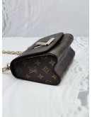 2022 MICROCHIP LOUIS VUITTON TWIST PM LIMITED SPECIAL EDITION BROWN METALLIC MONOGRAM PYTHON LEATHER -FULL SET- 