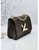 2022 MICROCHIP LOUIS VUITTON TWIST PM LIMITED SPECIAL EDITION BROWN METALLIC MONOGRAM PYTHON LEATHER -FULL SET- 