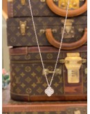 (BRAND NEW) 2024 VCA VAN CLEEF & ARPELS SWEET ALHAMBRA 18K 750 WHITE GOLD WITH DIAMONDS -FULL SET-