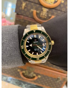 (BRAND NEW) 2024 RADO CAPTAIN COOK DARK GREEN DIAL RING REF R32138303 42MM AUTOMATIC WATCH -FULL SET-