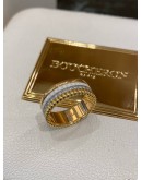 (LIKE NEW) 2016 BOUCHERON QUATRE DIAMOND 18K 750 ROSE GOLD RING SIZE 51 -FULL SET-