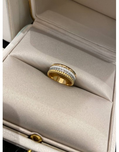 (LIKE NEW) 2016 BOUCHERON QUATRE DIAMOND 18K 750 ROSE GOLD RING SIZE 51 -FULL SET-