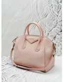 GIVENCHY ANTIGONA SMALL TOP HANDLE AND SHOULDER BAG IN BLUSH PINK GOATSKIN LEATHER