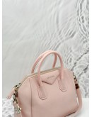 GIVENCHY ANTIGONA SMALL TOP HANDLE AND SHOULDER BAG IN BLUSH PINK GOATSKIN LEATHER