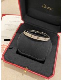 (BRAND NEW) 2023 CARTIER LOVE FULL DIAMOND BRACELET 18K 750 WHITE GOLD SIZE 17 -FULL SET-
