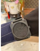 (LIKE NEW) 2021 BELL & ROSS  BR 03-92 CERAMIC PHANTOM BLACK DIAL REF BR0392-PHANTOM-CE 42MM AUTOMATIC WATCH -FULL SET-
