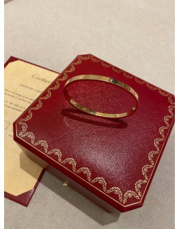 (LIKE NEW) 2022 CARTIER LOVE BRACELET 18K 750 ROSE GOLD SIZE 16 -FULL SET-