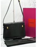(LIKE NEW) YSL SAINT LAURENT MANHATTAN EMBOSSED SHOULDER BAG -FULL SET-