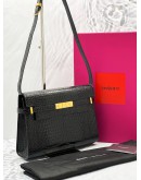 (LIKE NEW) YSL SAINT LAURENT MANHATTAN EMBOSSED SHOULDER BAG -FULL SET-