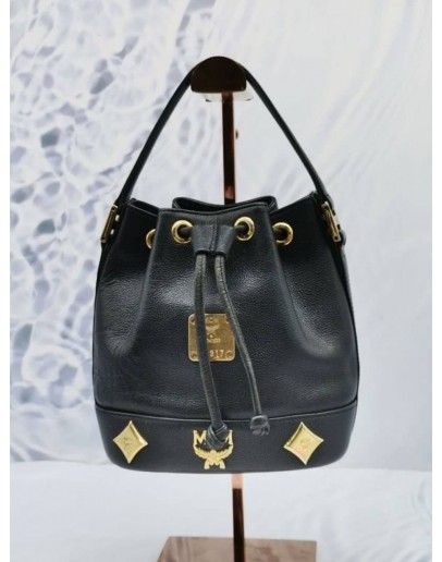 MCM MINI DRAWSTRING BUCKET HANDLE BAG