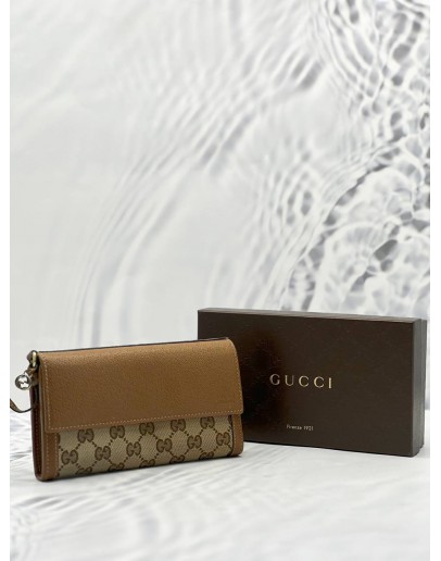 GUCCI GG CANVAS LONG WALLET 