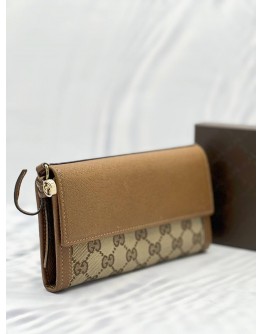 GUCCI GG CANVAS LONG WALLET 