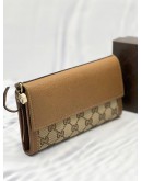 GUCCI GG CANVAS LONG WALLET 