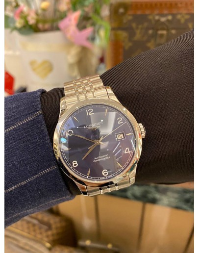 (BRAND NEW) 2024 LONGINES RECORD CHRONOMETER REF L2.820.4.96.6 BLUE DIAL 38.5MM AUTOMATIC WATCH -FULL SET-