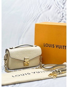 (SALE) 2024 MICROCHIP LOUIS VUITTON POCHETTE METIS EAST WEST CHAIN / STRAP BAG -FULL SET-