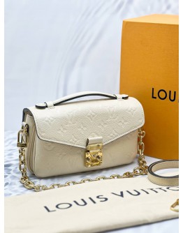(SALE) 2024 MICROCHIP LOUIS VUITTON POCHETTE METIS EAST WEST CHAIN / STRAP BAG -FULL SET-