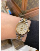 2003 ROLEX LADY DATEJUST REF 69173 JUBILEE DIAMOND DIAL HALF 18K 750 YELLOW GOLD 26MM AUTOMATIC WATCH