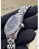 ROLEX OYSTER PERPETUAL DATE GREY DIAL 26MM AUTOMATIC WATCH
