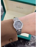 ROLEX OYSTER PERPETUAL DATE GREY DIAL 26MM AUTOMATIC WATCH