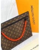 (SALE) 2019 LOUIS VUITTON x VIRGIL ABLOH A4 POUCH MONOGRAM BROWN -FULL SET-