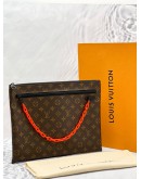 (SALE) 2019 LOUIS VUITTON x VIRGIL ABLOH A4 POUCH MONOGRAM BROWN -FULL SET-