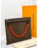 (SALE) 2019 LOUIS VUITTON x VIRGIL ABLOH A4 POUCH MONOGRAM BROWN -FULL SET-