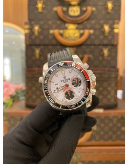 2012 TUDOR HYDRONAUT II CHRONOGRAPH REF 20360 PANDA WHITE DIAL 40MM AUTOMATIC WATCH