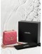 (LIKE NEW) YEAR 2020 CHANEL MINI TRENDY CC IN PINK LAMBSKIN LEATHER GHW 