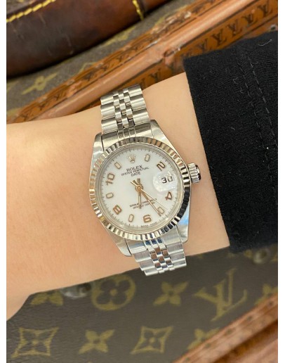 2003 ROLEX LADY DATEJUST REF 69174 WHITE NUMERALS DIAL 26MM AUTOMATIC WATCH