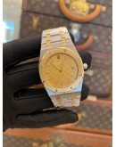 (LIKE NEW) AP AUDEMARS PIGUET ROYAL OAK CHAMPIONSHIP REF 56175TT 18K 750 HALF YELLOW GOLD LIMITED TO 2,000 PIECES WORLDWIDE 33MM QUARTZ WATCH