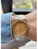 (LIKE NEW) AP AUDEMARS PIGUET ROYAL OAK CHAMPIONSHIP REF 56175TT 18K 750 HALF YELLOW GOLD LIMITED TO 2,000 PIECES WORLDWIDE 33MM QUARTZ WATCH