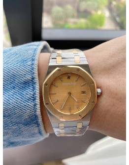 (LIKE NEW) AP AUDEMARS PIGUET ROYAL OAK CHAMPIONSHIP REF 56175TT 18K 750 HALF YELLOW GOLD LIMITED TO 2,000 PIECES WORLDWIDE 33MM QUARTZ WATCH
