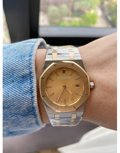 (LIKE NEW) AP AUDEMARS PIGUET ROYAL OAK CHAMPIONSHIP REF 56175TT 18K 750 HALF YELLOW GOLD LIMITED TO 2,000 PIECES WORLDWIDE 33MM QUARTZ WATCH
