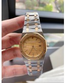 (LIKE NEW) AP AUDEMARS PIGUET ROYAL OAK CHAMPIONSHIP REF 56175TT 18K 750 HALF YELLOW GOLD LIMITED TO 2,000 PIECES WORLDWIDE 33MM QUARTZ WATCH