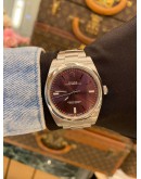 (UNUSED) 2019 ROLEX OYSTER PERPETUAL 39 REF 114300 FULL STICKER PURPLE TULIP DIAL 39MM AUTOMATIC WATCH -FULL SET-