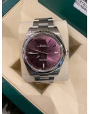 (UNUSED) 2019 ROLEX OYSTER PERPETUAL 39 REF 114300 FULL STICKER PURPLE TULIP DIAL 39MM AUTOMATIC WATCH -FULL SET-