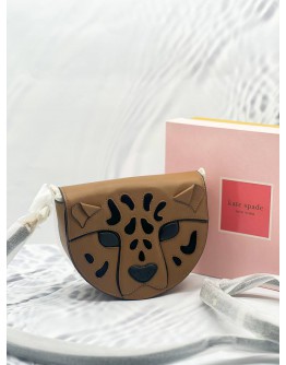 (UNUSED) KATE SPADE LUCY 3D LEOPARD FLAP CROSSBODY 