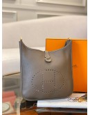 (LIKE NEW) 2020 HERMES EVELYN PM ETOUPE CLEMEN IN GOLD HARDWARE STAMP Y -FULL SET-