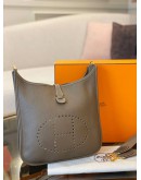 (LIKE NEW) 2020 HERMES EVELYN PM ETOUPE CLEMEN IN GOLD HARDWARE STAMP Y -FULL SET-