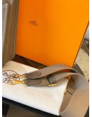 (LIKE NEW) 2020 HERMES EVELYN PM ETOUPE CLEMEN IN GOLD HARDWARE STAMP Y -FULL SET-