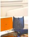 (UNUSED) YEAR 2021 HERMES MINI EVELYNE TPM BLUE NUIT/ BLUE INDIGO CLEMENCE TOGO LEATHER  WITH GOLD HARDWARE SHOULDER BAG STAMP Z -FULL SET-