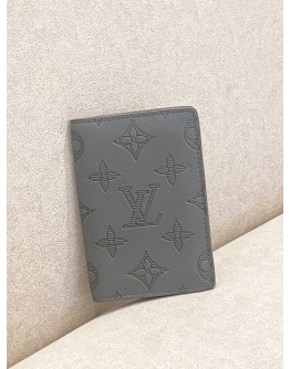 (LIKE NEW) LOUIS VUITTON POCKET ORGANISER EMPREINTE MONOGRAM SHADOW GREY 