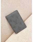 (LIKE NEW) LOUIS VUITTON POCKET ORGANISER EMPREINTE MONOGRAM SHADOW GREY 