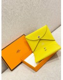 (UNUSED) YEAR 2023 HERMES CALVI DUO CARD HOLDER STAMP B 