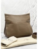 (LIKE NEW) HERMES JYPSIERE 34 ETOUPE CLEMENCE LEATHER WITH STRAP IN PALADIUM HARDWARE