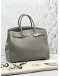 (LIKE NEW) 2016 HERMES BIRKIN 35 TOP HANDLE BAG IN TOGO LEATHER GREY STAMP X