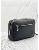 (LIKE NEW) YEAR 2019 LOUIS VUITTON BLACK TAIGA LEATHER KASAI CLUTCH 